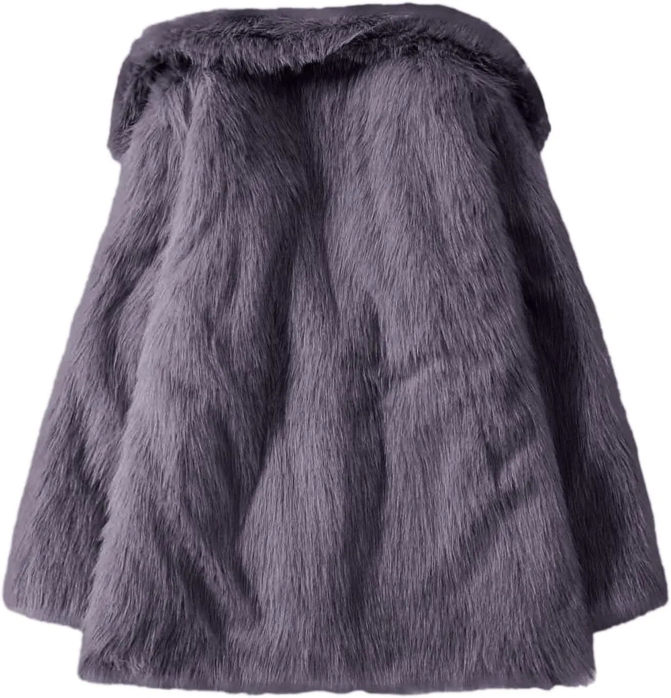 Womens Faux Coat Winter Shaggy Casual Oversized Lapel Jackets Warm Fuzzy Outerwear Long Lined Trench Coat