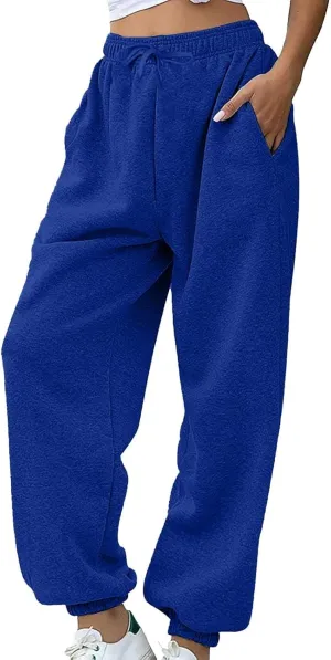 Women's Fleece Lined Joggers Water Resistant High Waisted Sweatpants Winter Warm Pant Thermal Running Hiking Pants