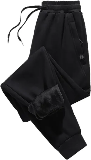 Women's Fleece Lined Sweatpantsthermal Joggers with Pockets Winter Lounge Yoga Workout Running Pants Fleece Pants