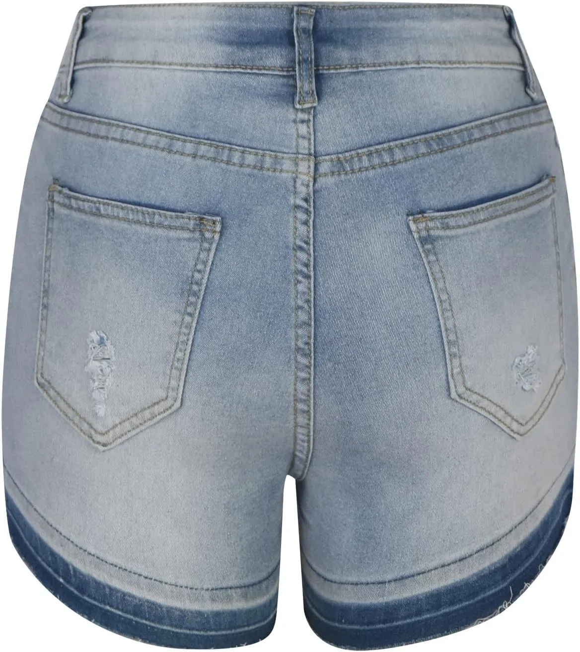 Womens High-Rise Cutoff Jean Short Stretchy Casual Sexy Distressed High Waisted Ripped Frayed Denim Hot Shorts Summer