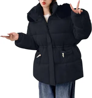 Women's Hooded Puffer Down Coat Long Winter Jacket with Hood Quilted Jacket Ladies Coats Womens Winter