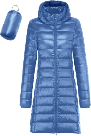 Womens Lightweight Down Puffer Jacket Packable Winter Warm Coat Long Women's Down Jackets & Parkas Waterproof Packable Puffer Jacket Women Petite Womens Packable Puffer Jacket Parkas for Women
