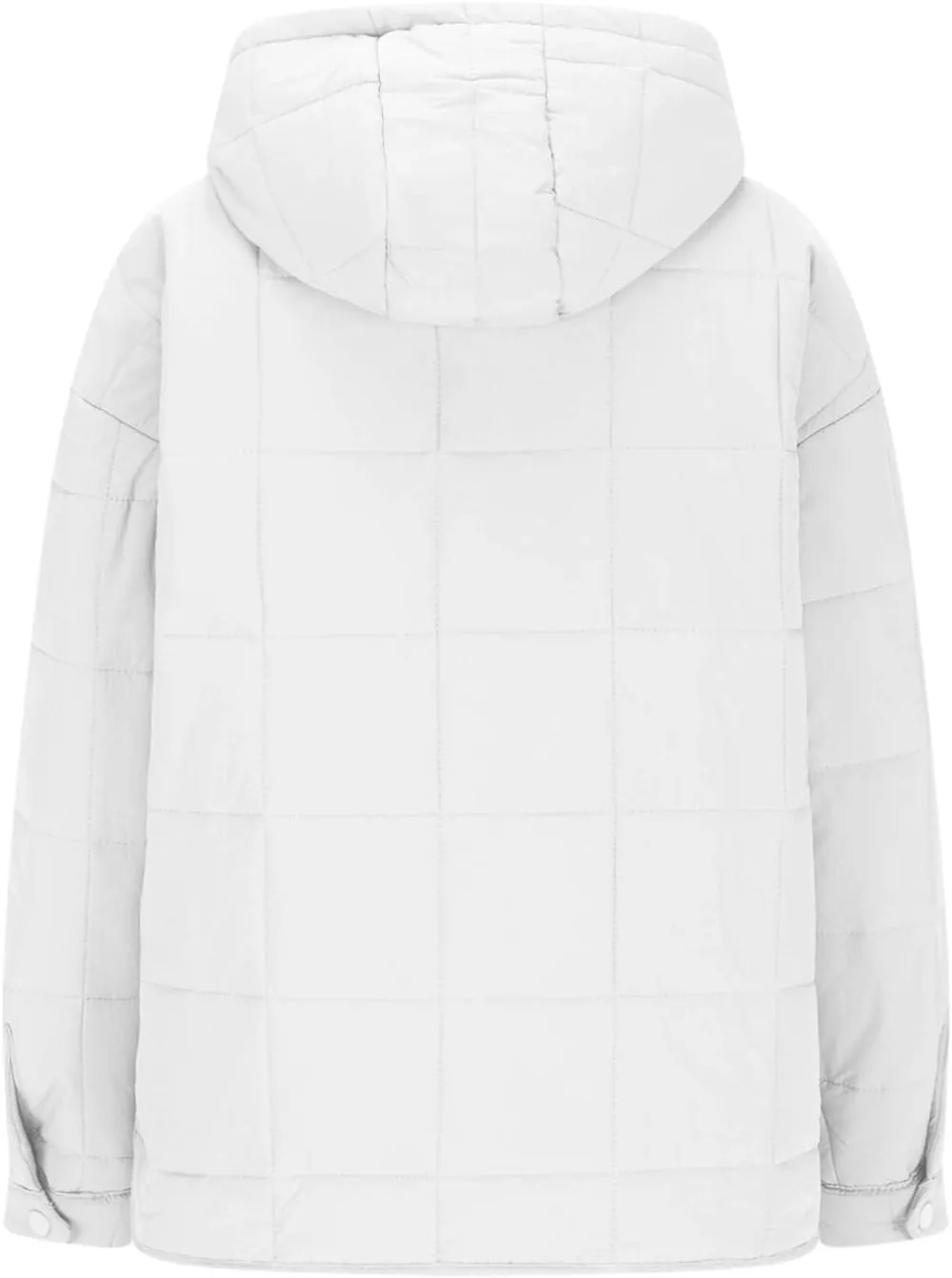 Women's Oversized Puffer Jacket with Hood Quilted Lightweight Winter Warm Pullover Padded Cotton Coat Trendy