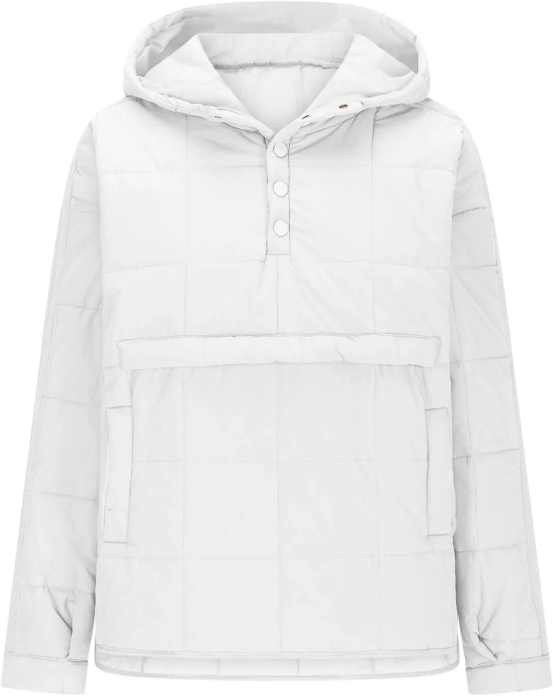Women's Oversized Puffer Jacket with Hood Quilted Lightweight Winter Warm Pullover Padded Cotton Coat Trendy