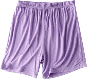 Women's Pajama Shorts Sleep Shorts Soft Summer Elastic Waist Thin Bermuda Shorts Loose Casual Shorts with Pockets