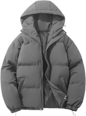 Womens Puffer Jackets Jacket Hooded Windproof Winter Coat with Recycled Insulation Winter Slim Short Hooded Warm