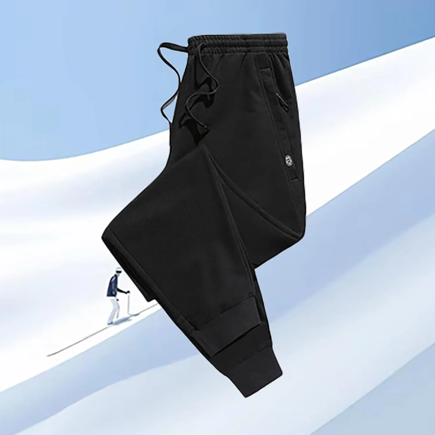 Women's Sherpa Lined Sweatpants Winter Warm Fleece Pants Water Resistant Thermal Pants for Lounge Outdoor Fleece Pant