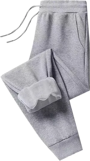 Women's Sherpa Lined Sweatpants Winter Warm Fleece Pants Water Resistant Thermal Pants for Lounge Outdoor Fleece Pant