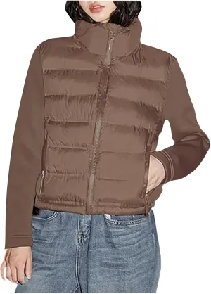 Women's Short Down Coat Packable Puffer Jacket With Hooded Winter Lightweight Down Outerwear with Pockets