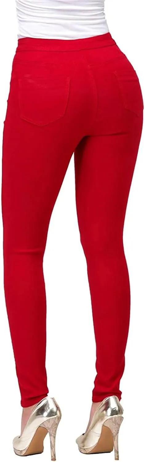 Women's Skinny Jeans Stretchy High Rise Tummy Control Jeggings Summer Butt Lifting Denim Pants Slim Fit Ladies