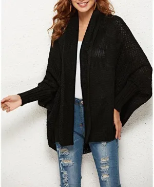 Women's Sweaters Cardigan Oversized Chunky Knit Kimono Slouchy Wrap Batwing Open Front Outwear Coat