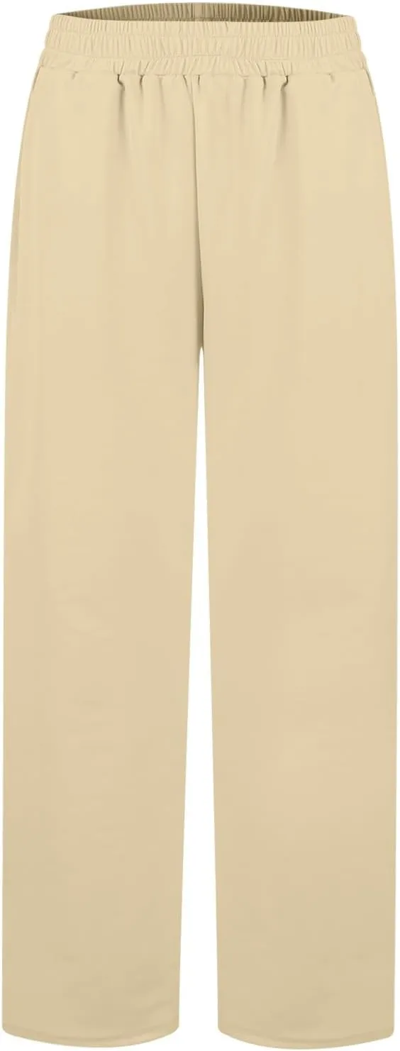 Womens Sweatpants with Pockets Soft Baggy Modal Drawstring Waist Wide Leg Pants Outdoor Workout Pants