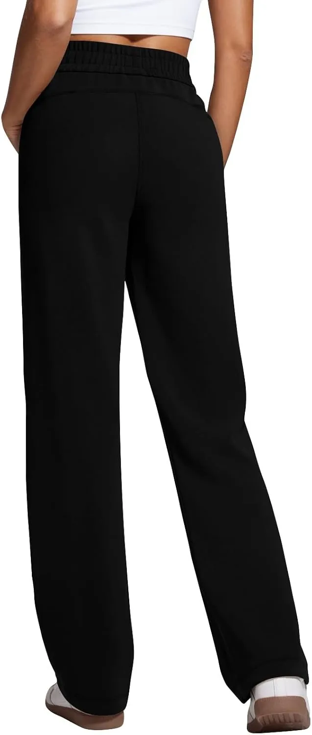 Womens Sweatpants with Pockets Soft Baggy Modal Drawstring Waist Wide Leg Pants Outdoor Workout Pants