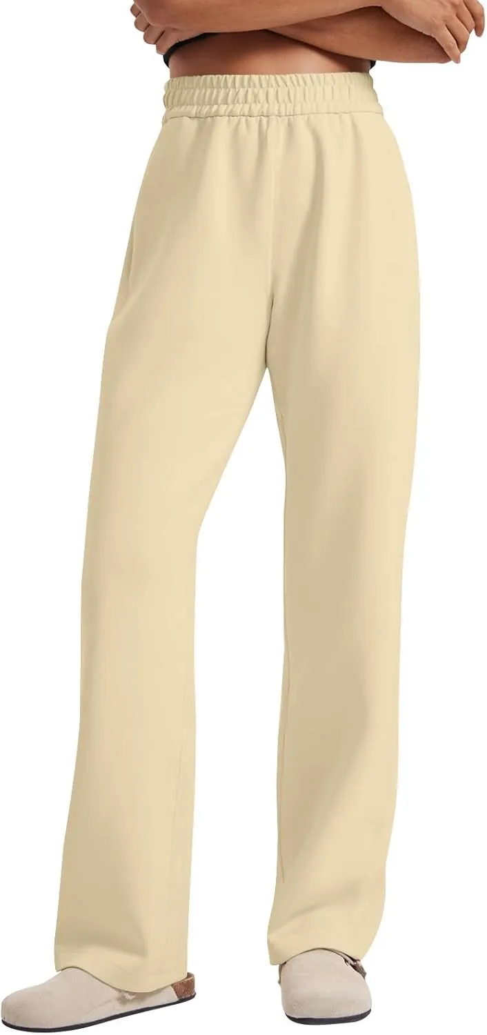 Womens Sweatpants with Pockets Soft Baggy Modal Drawstring Waist Wide Leg Pants Outdoor Workout Pants