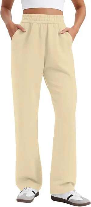 Womens Sweatpants with Pockets Soft Baggy Modal Drawstring Waist Wide Leg Pants Outdoor Workout Pants