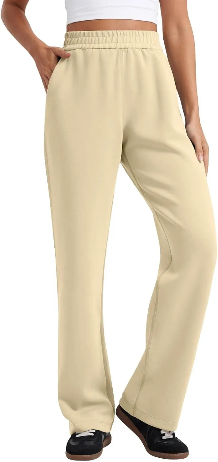 Womens Sweatpants with Pockets Soft Baggy Modal Drawstring Waist Wide Leg Pants Outdoor Workout Pants