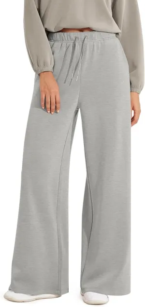 Womens Tall Sweatpants Loose Fit Wide Leg Joggers with Pockets Business Casual Comfy High Wasited Sweat Pants Preppy
