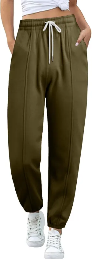 Women's Warm Sherpa Lined Athletic Sweatpants Jogger Fleece Pants Women Winter Pants Fleece Lined Womens Pants