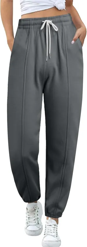 Women's Warm Sherpa Lined Athletic Sweatpants Jogger Fleece Pants Women Winter Pants Fleece Lined Womens Pants