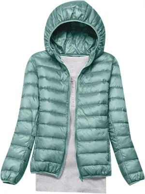 Womens Winter Coats Hooded Lightweight Packable Puffer Jackets Casual Warm Down Coats Parka Quilted Jackets Outerwear