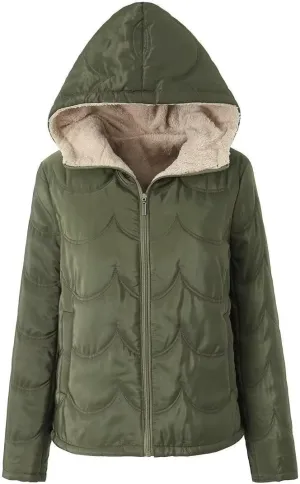 Womens Winter Thicken Puffer Coat Waterproof Down Jacket Warm Slim Fit Military Jacket Coats