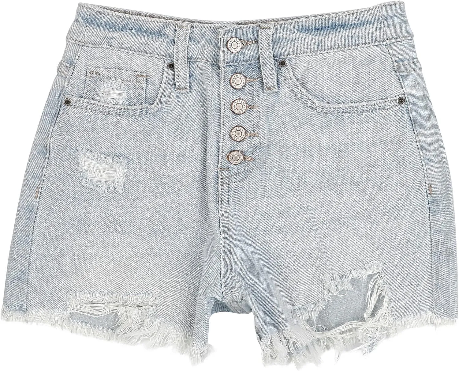 YMI Women's Dream Exposed Button High Rise Shorts